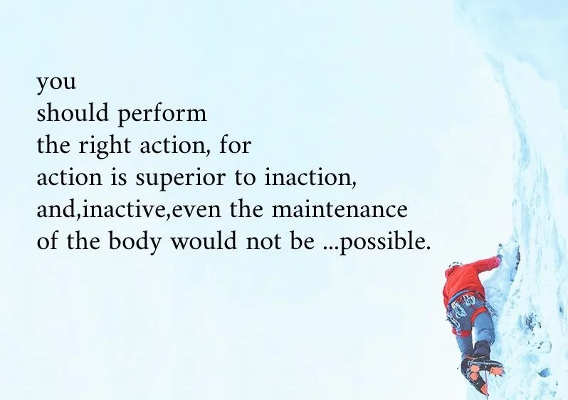Bhagavad gita quote about life and karma